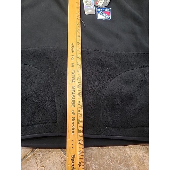NWT Men's Medium Antigua NHL New York Rangers 1/4 Zip Long Sleeve Pullover Black - Picture 4 of 7